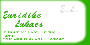 euridike lukacs business card
