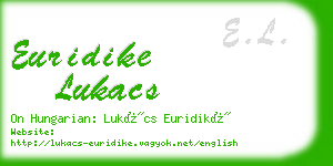 euridike lukacs business card